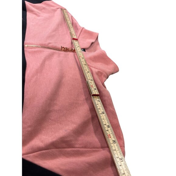 Bebe Womens Pullover Sweatshirt Medium Black/Ash Rose Cotton/Polyester Blend - Picture 10 of 12